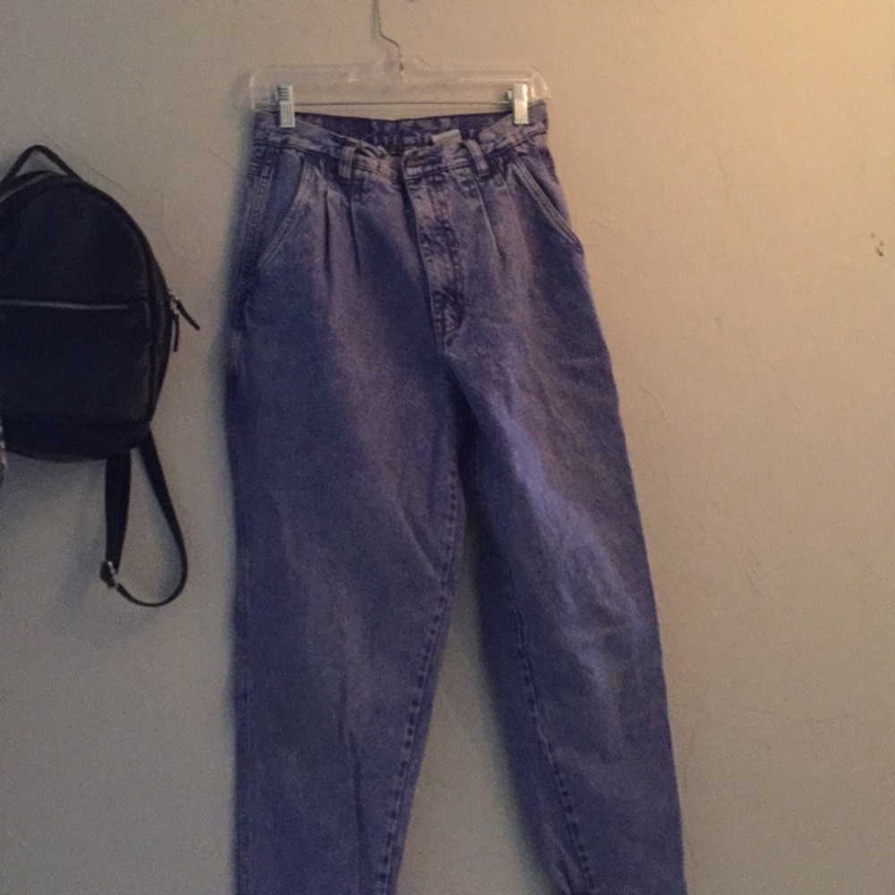 Bill bass, dark blue mom jeans